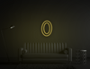 Zero neon Sign warm white